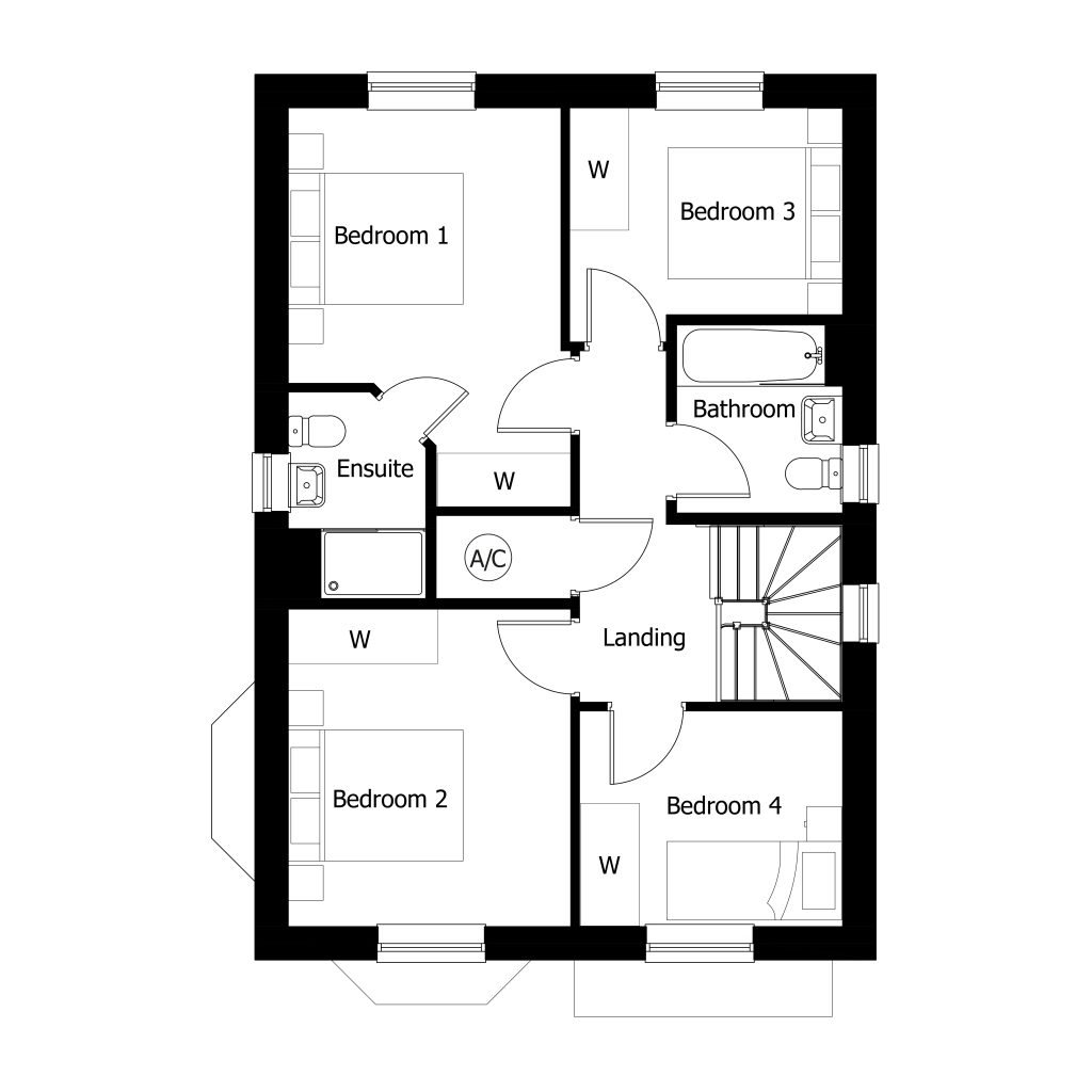 Floorplan for Plot 2 - The Grantham