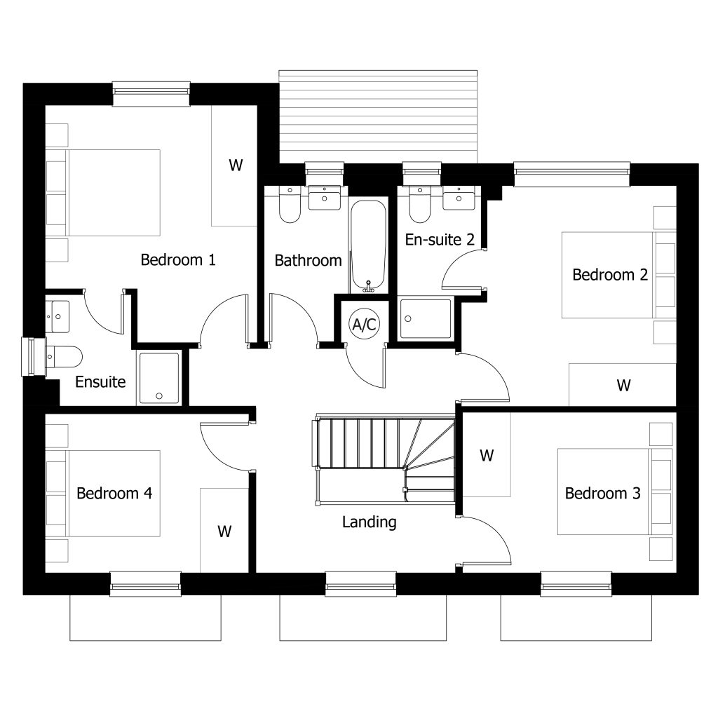 Floorplan for Plot 1 - The Sherringham