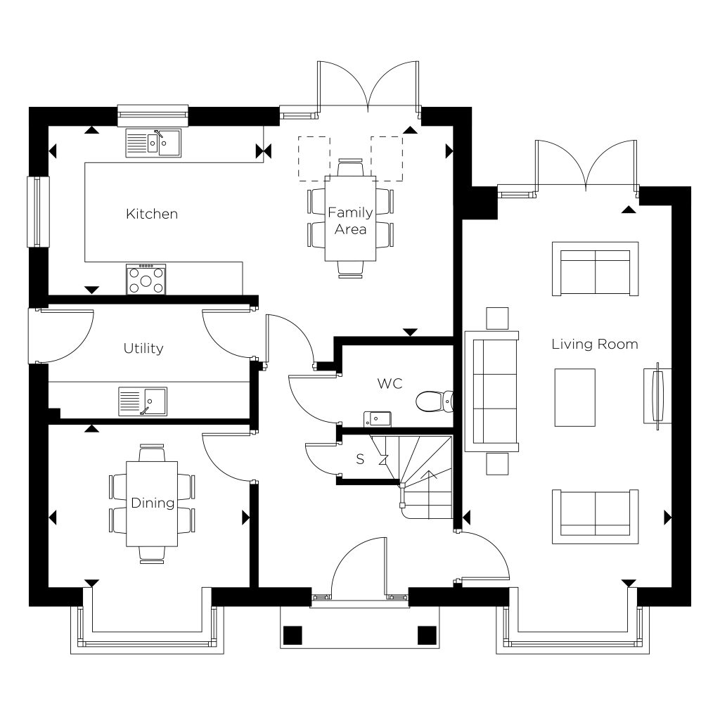 Floorplan for Plot 16 - The Mulberry