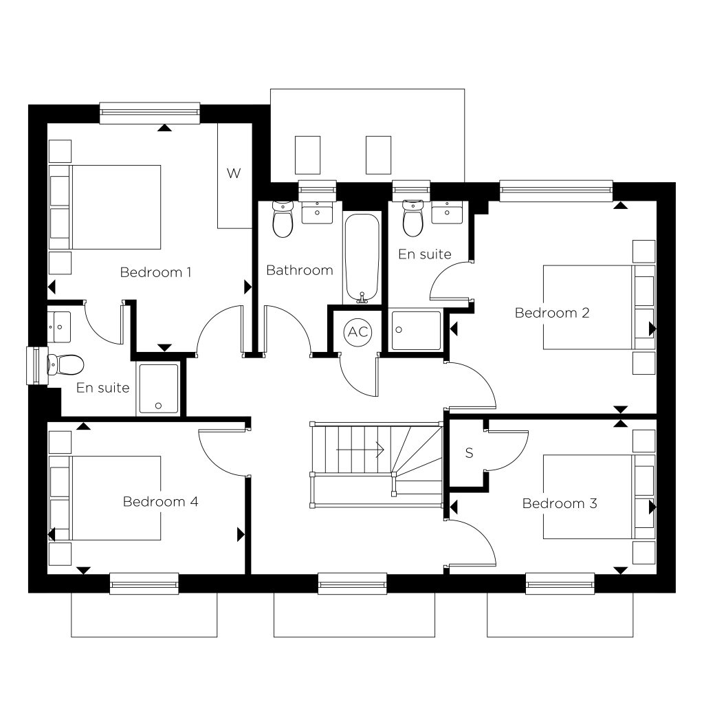 Floorplan for Plot 16 - The Mulberry