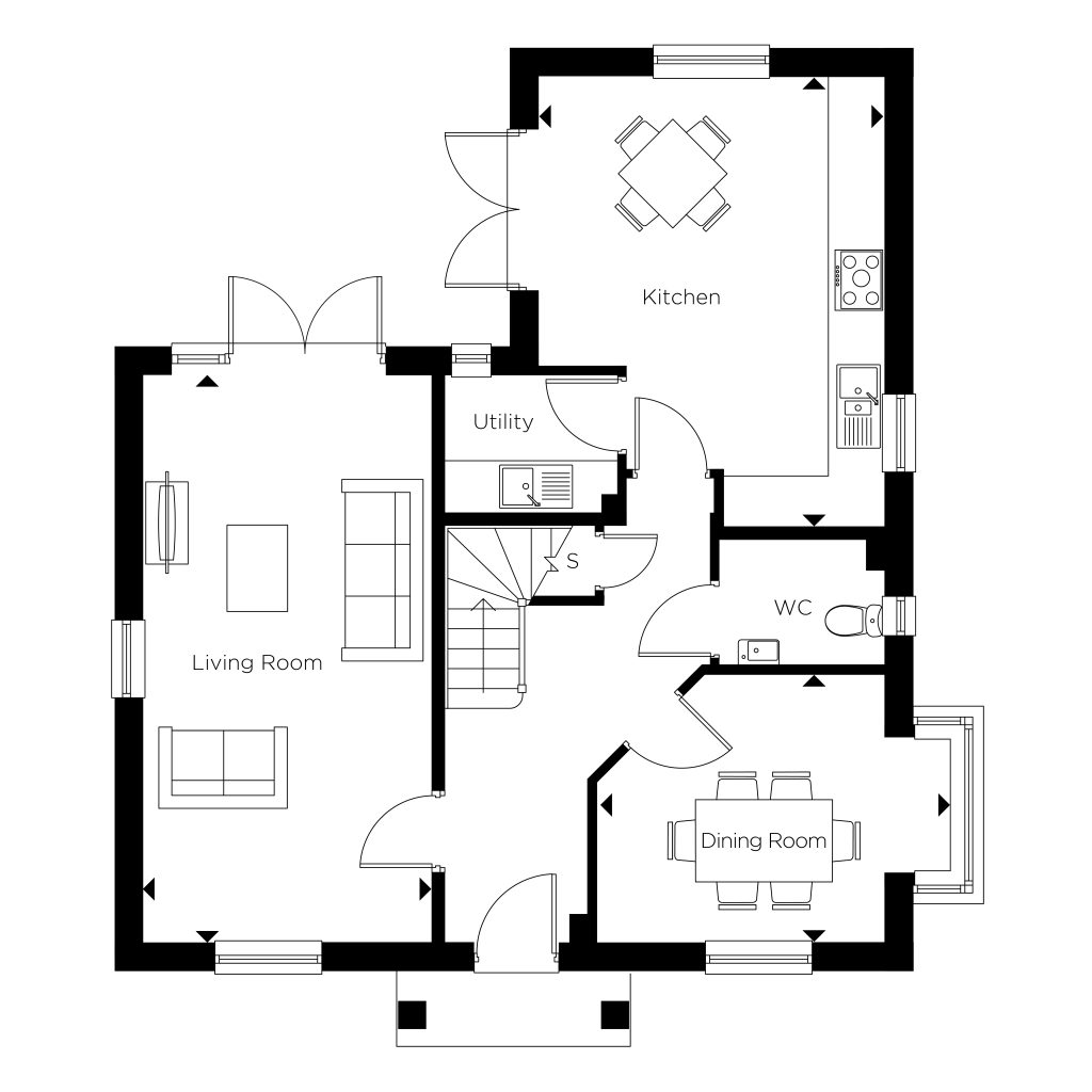 Floorplan for Plot 1 - The Oak