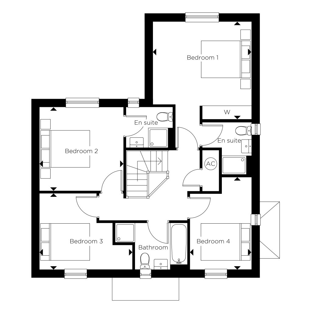 Floorplan for Plot 1 - The Oak