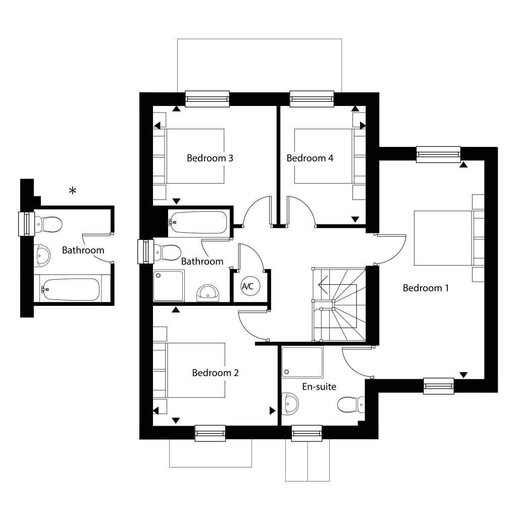 Floorplan for Plot 55 - The Sandringham