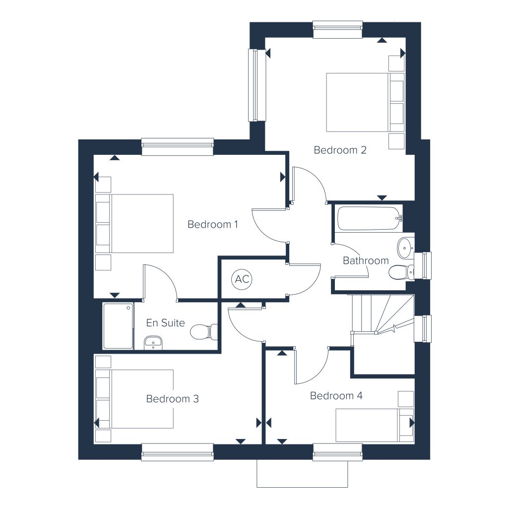 Floorplan for Plot 8 - The Kingfisher