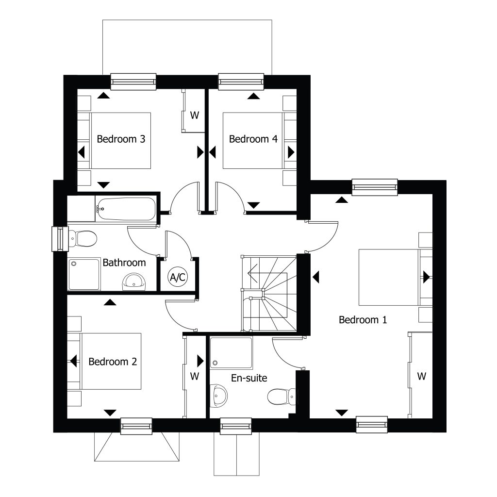 Floorplan for Plot 16 - The Sandringham