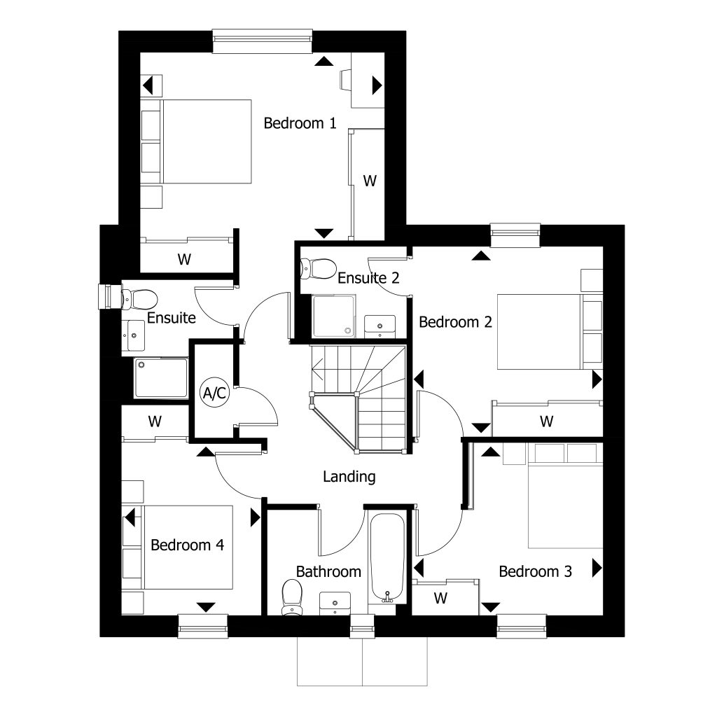 Floorplan for Plot 14 - The Welland