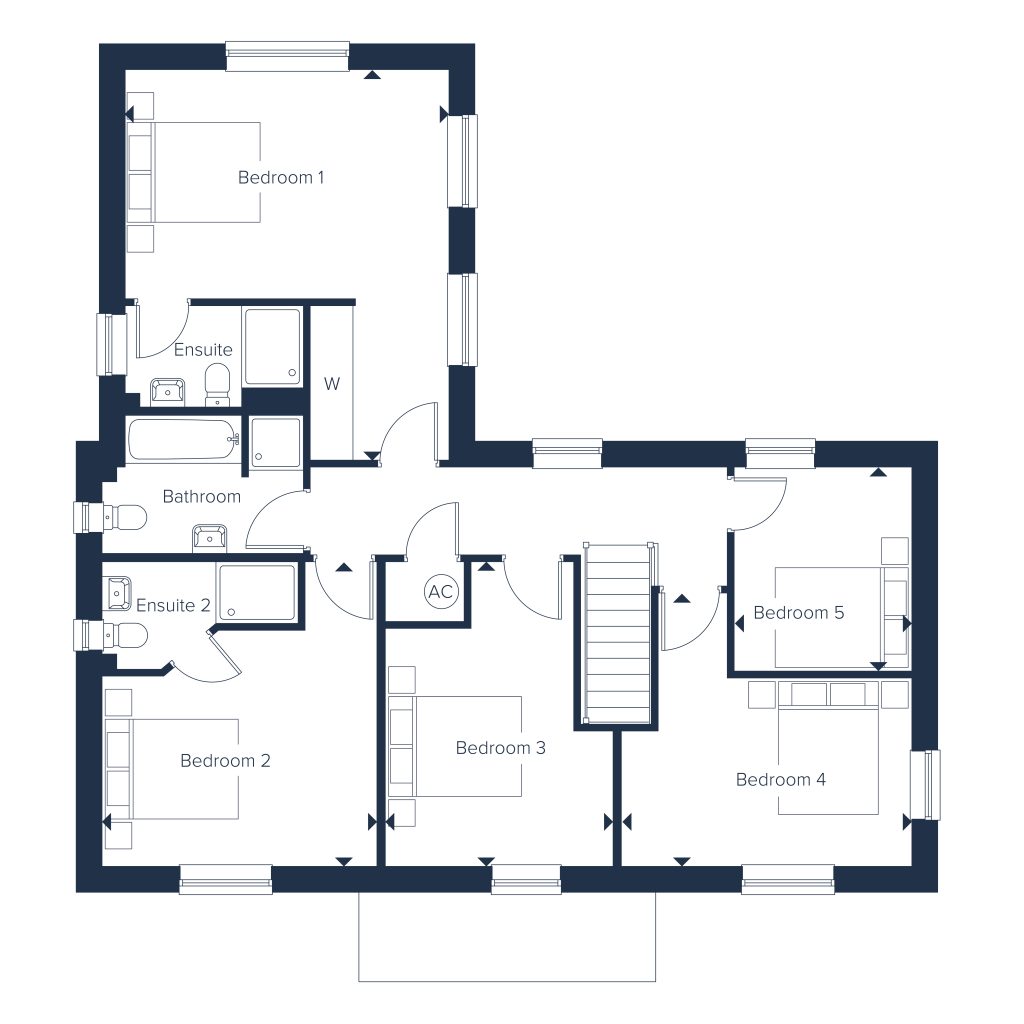 Floorplan for Plot 23 - The Windermere