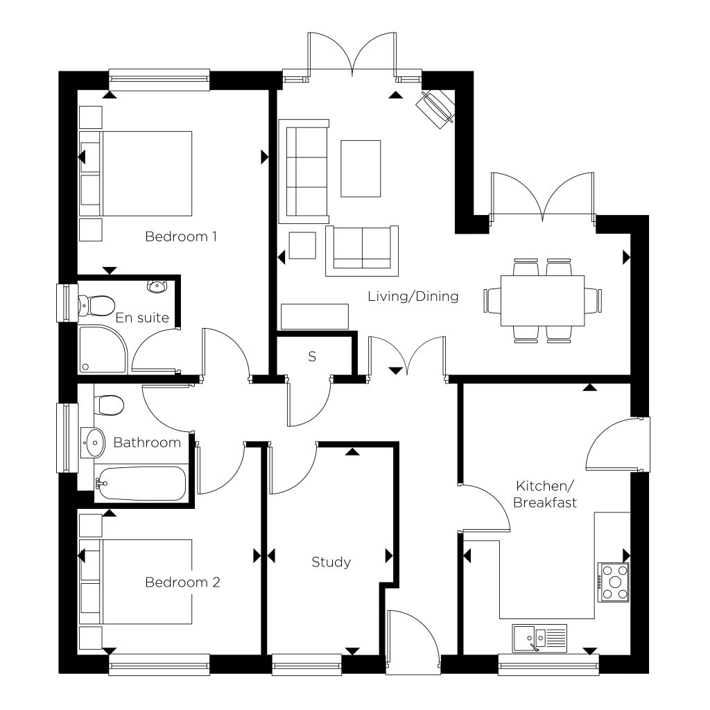 Floorplan for Plot 9 - The Chestnut