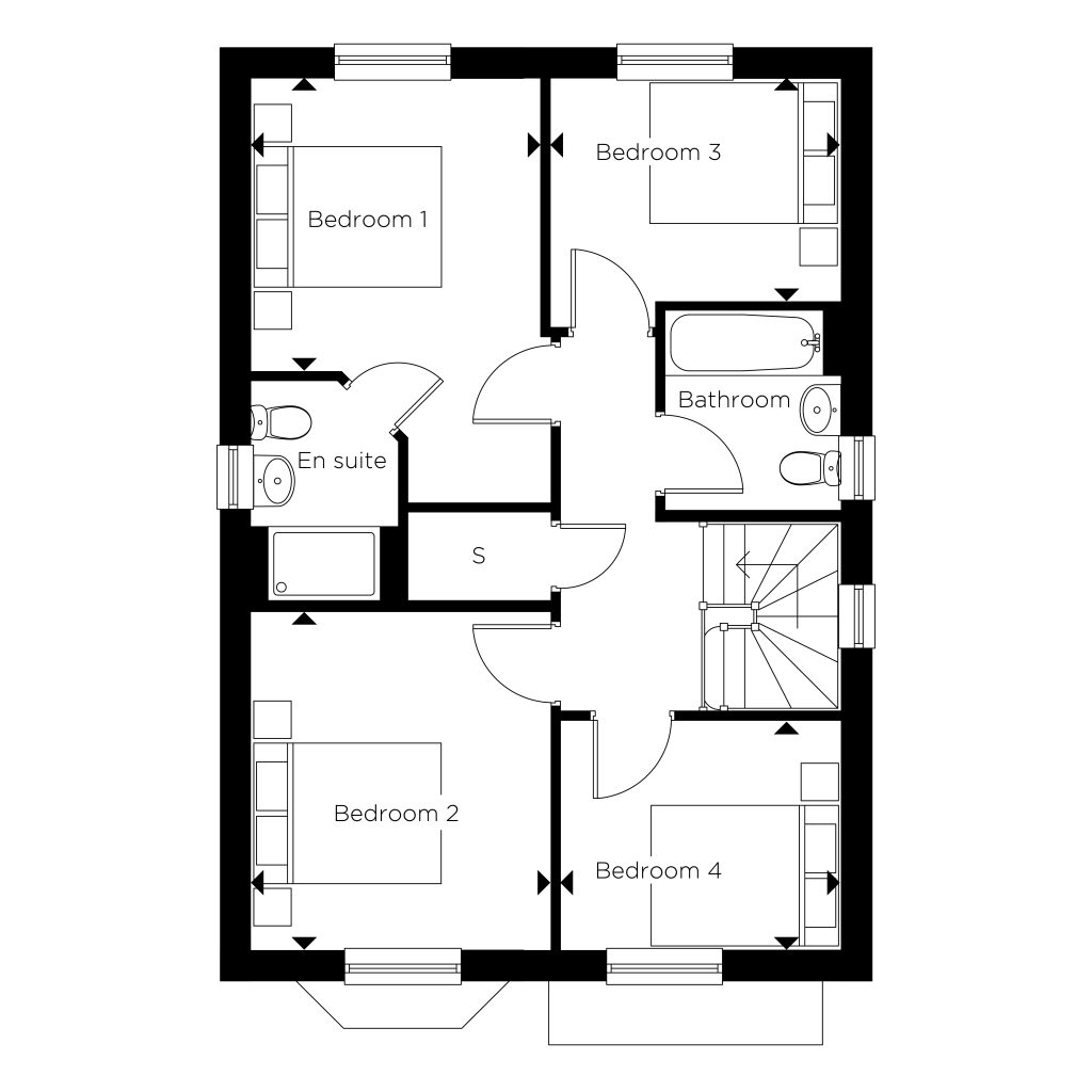 Floorplan for Plot 62 - The Yew