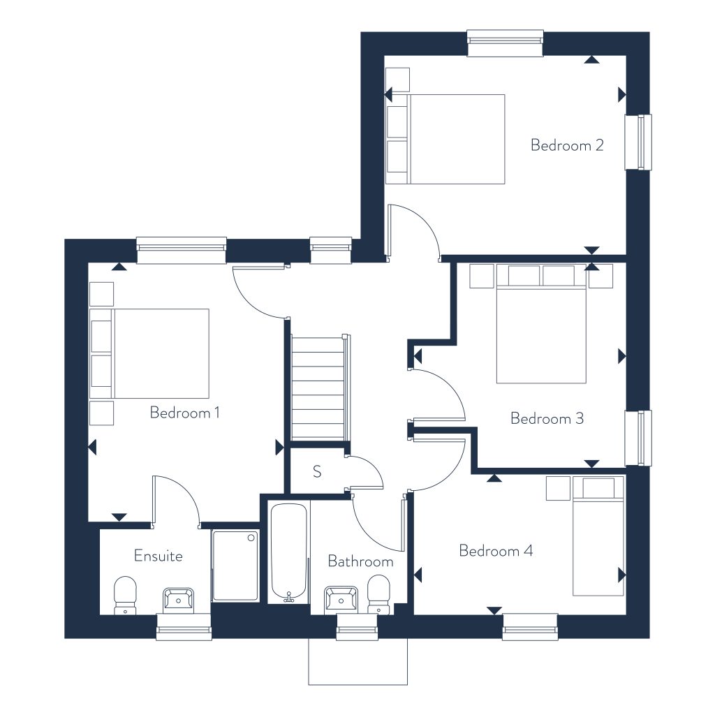 Floorplan for Plot 38 - The Hardwick
