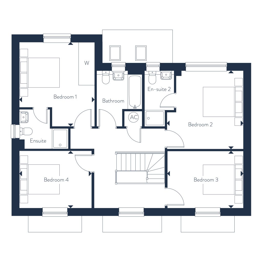Floorplan for Plot 18 - The Sherringham
