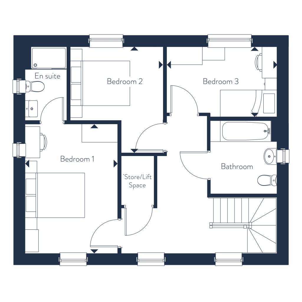 Floorplan for Plot 4 - The Willow
