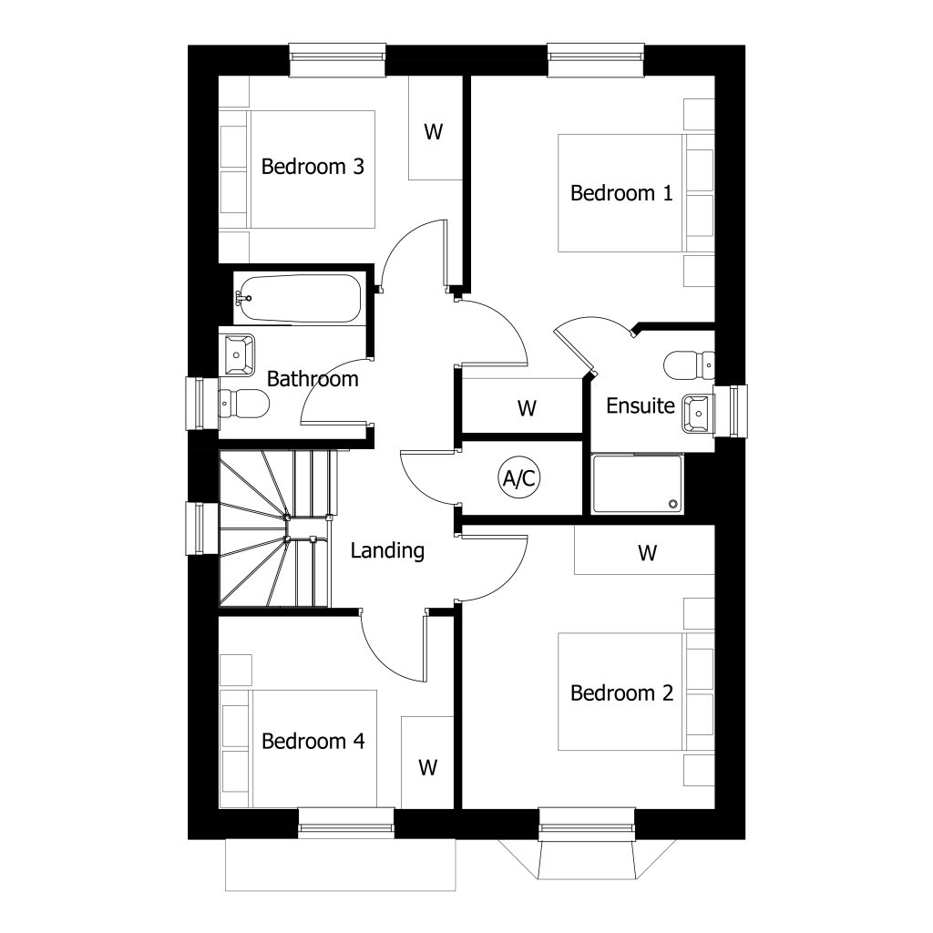 Floorplan for Plot 30 - The Grantham