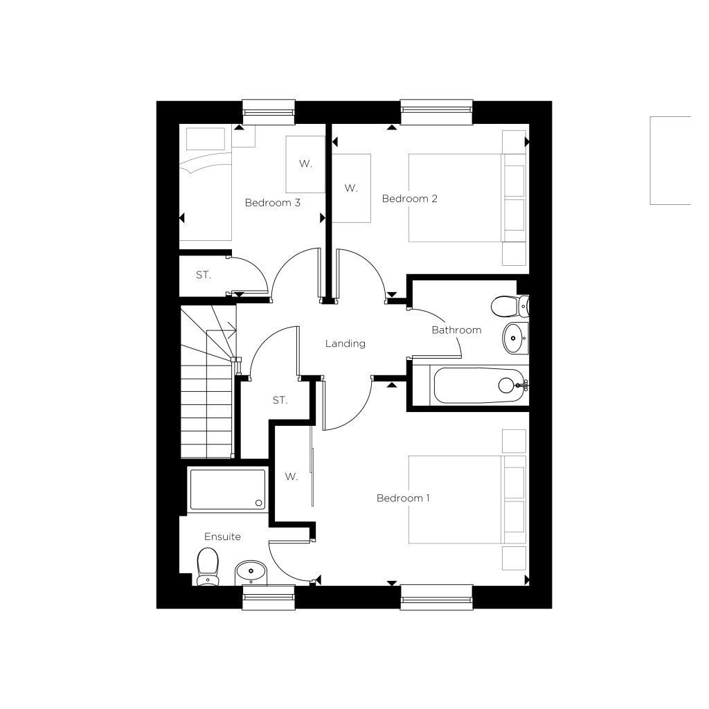 Floorplan for Plot 34 - The Ash