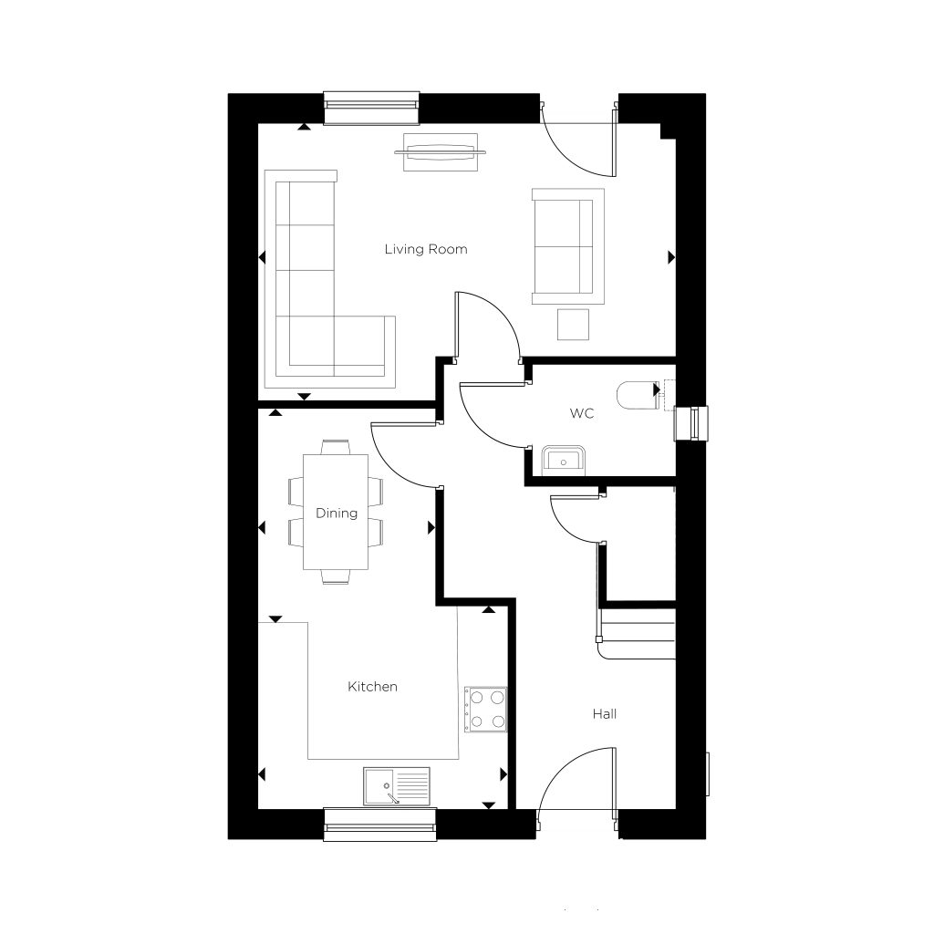 Floorplan for Plot 37 - The Shipley