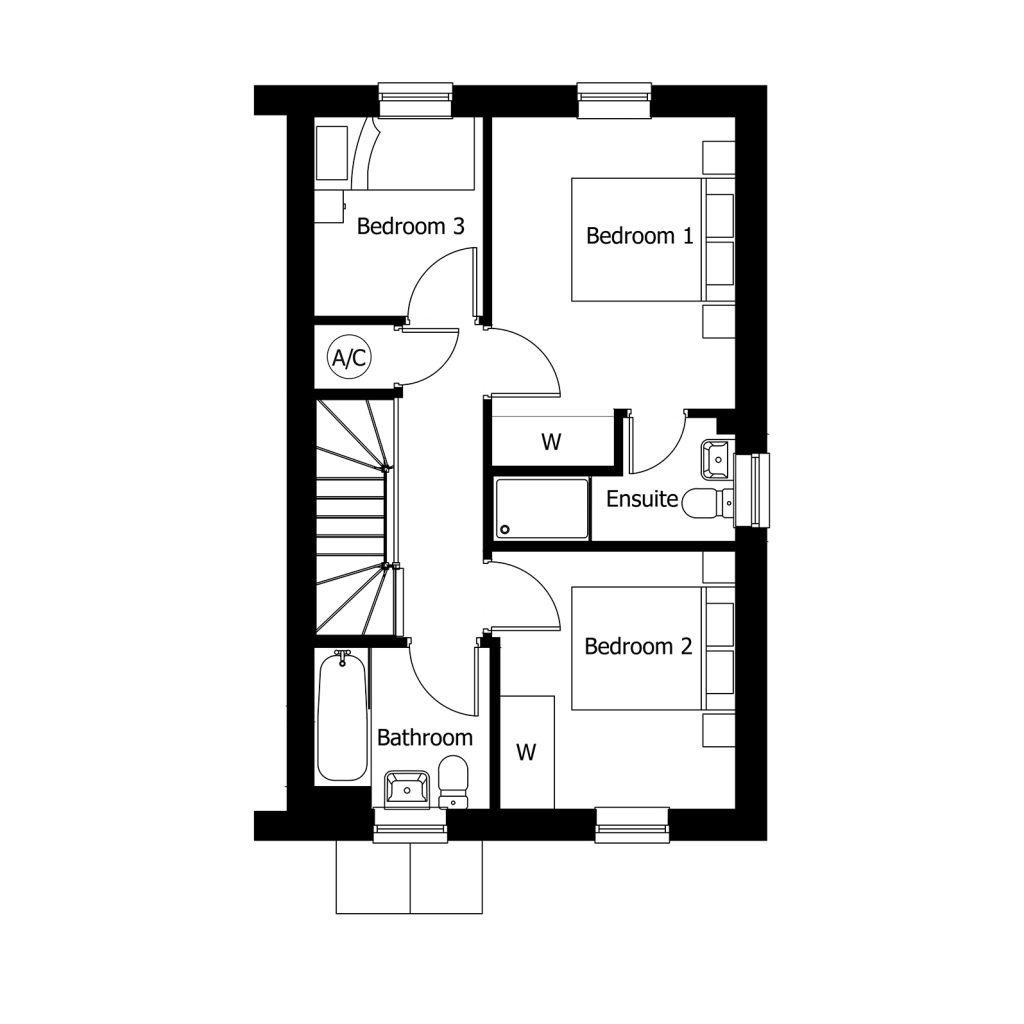 Floorplan for Plot 3 - The Avebury