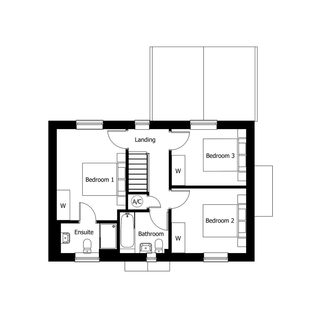 Floorplan for Plot 32 - The Farnborough