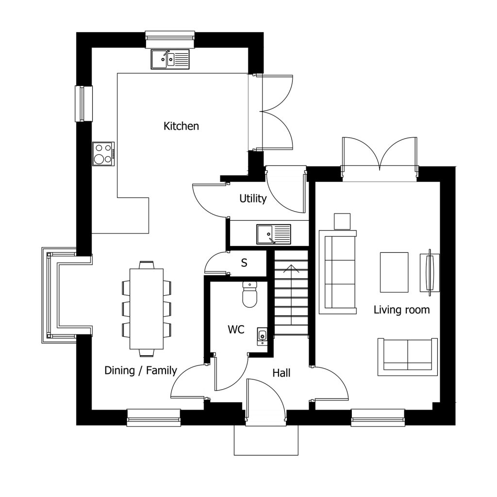 Floorplan for Plot 50 - The Hardwick