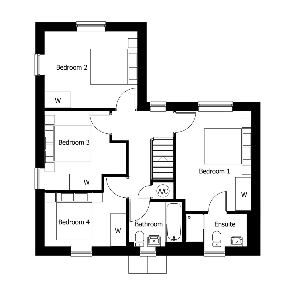Floorplan for Plot 50 - The Hardwick