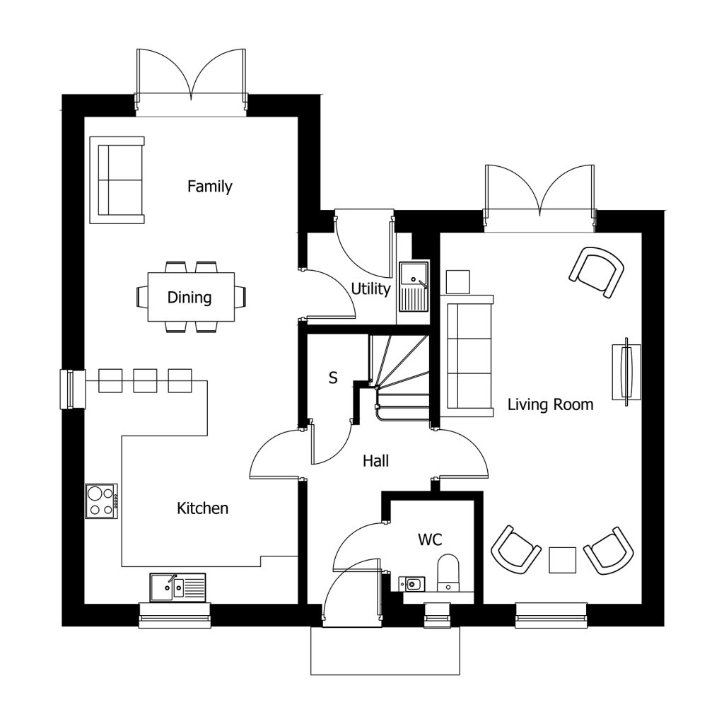 Floorplan for Plot 34 - The Kedleston