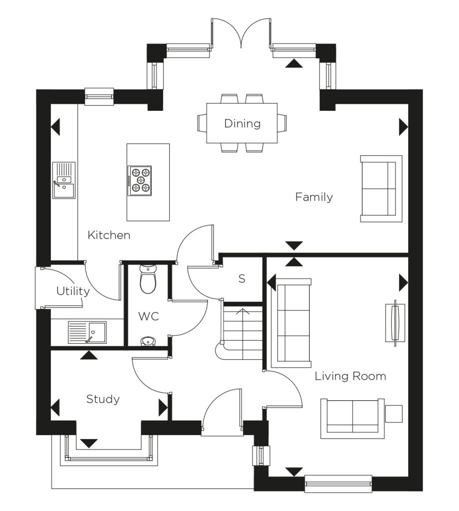 Floorplan for Plot 36 - The Salcey