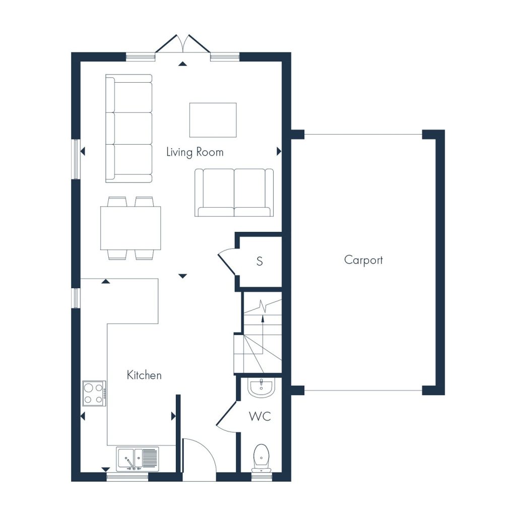 Floorplan for Plot 4 - The Bosworth