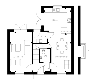 Floorplan for Plot 54 - The Cedar