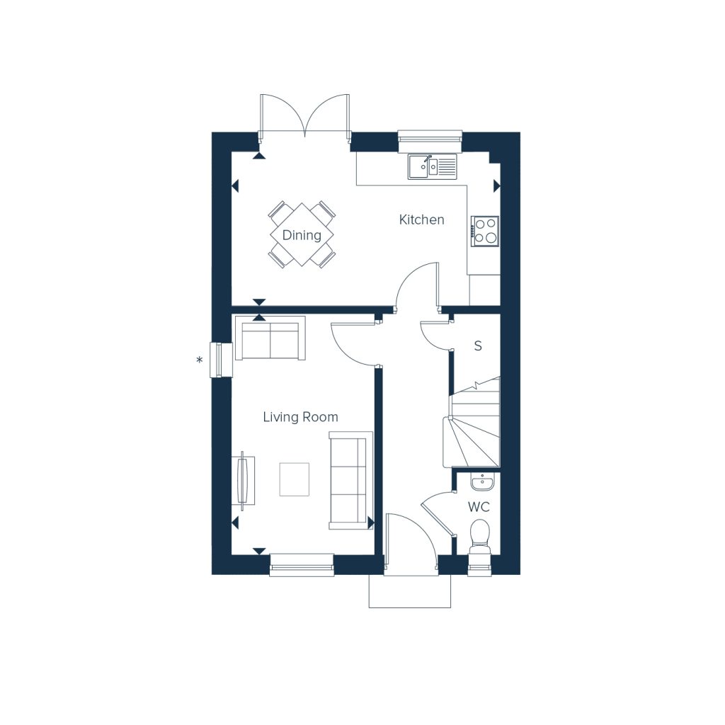 Floorplan for Plot 32 - The Crane
