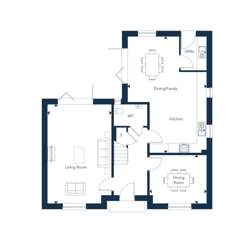 Floorplan for Plot 24 - The Eaton