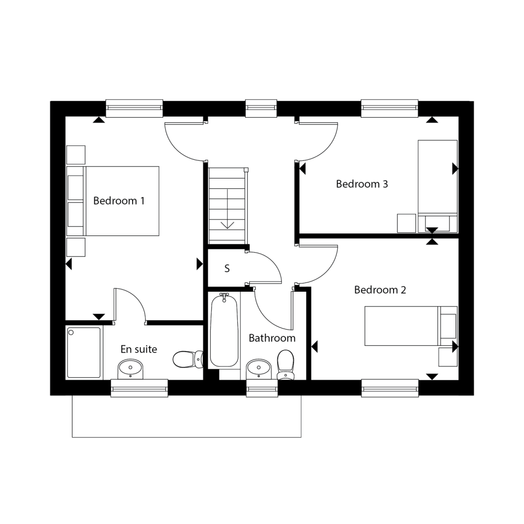 Floorplan for Plot 33 - The Elm