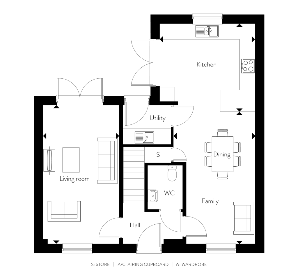Floorplan for Plot 15 - The Farnborough