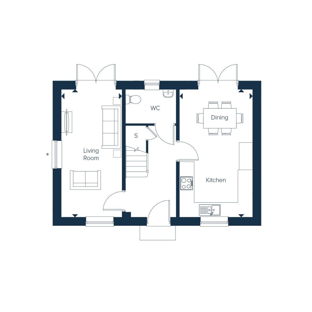 Floorplan for Plot 5 - The Finch
