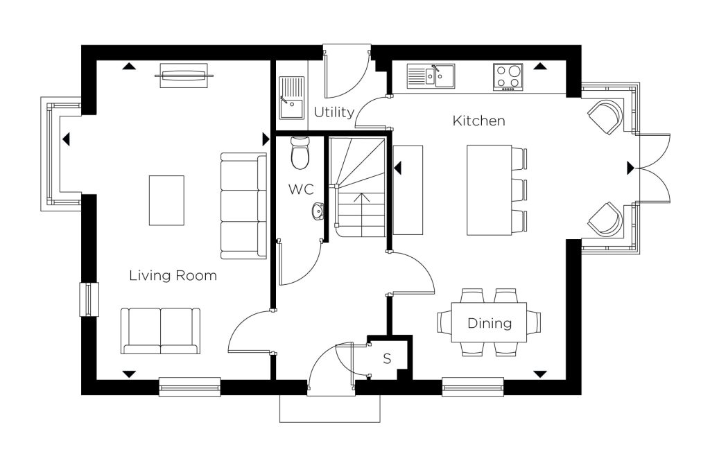 Floorplan for Plot 125 - The Foxton