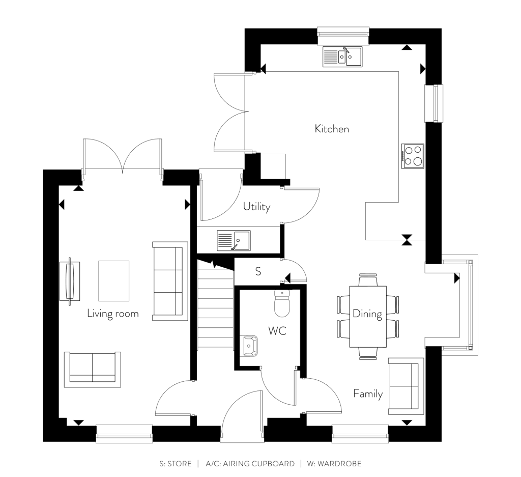 Floorplan for Plot 38 - The Hardwick
