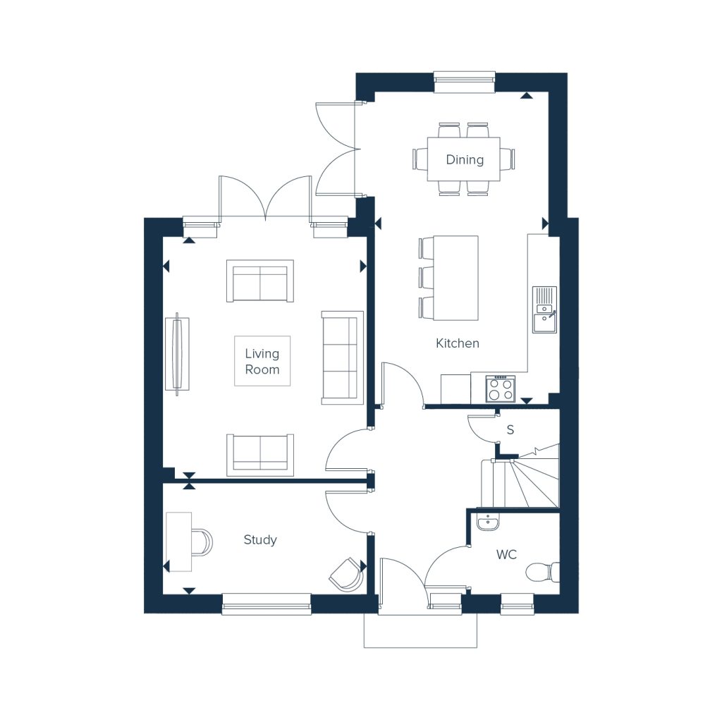 Floorplan for Plot 8 - The Kingfisher