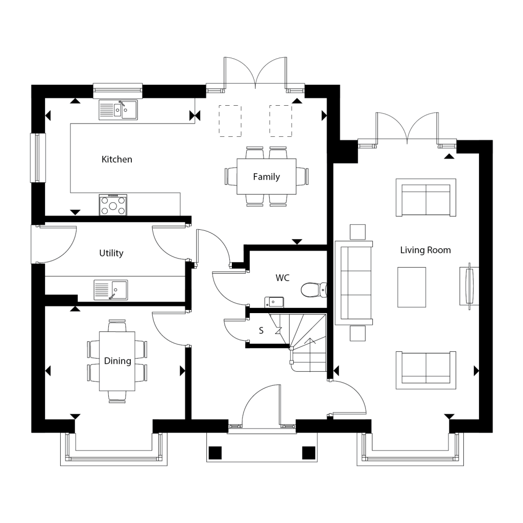 Floorplan for Plot 52 - The Mulberry