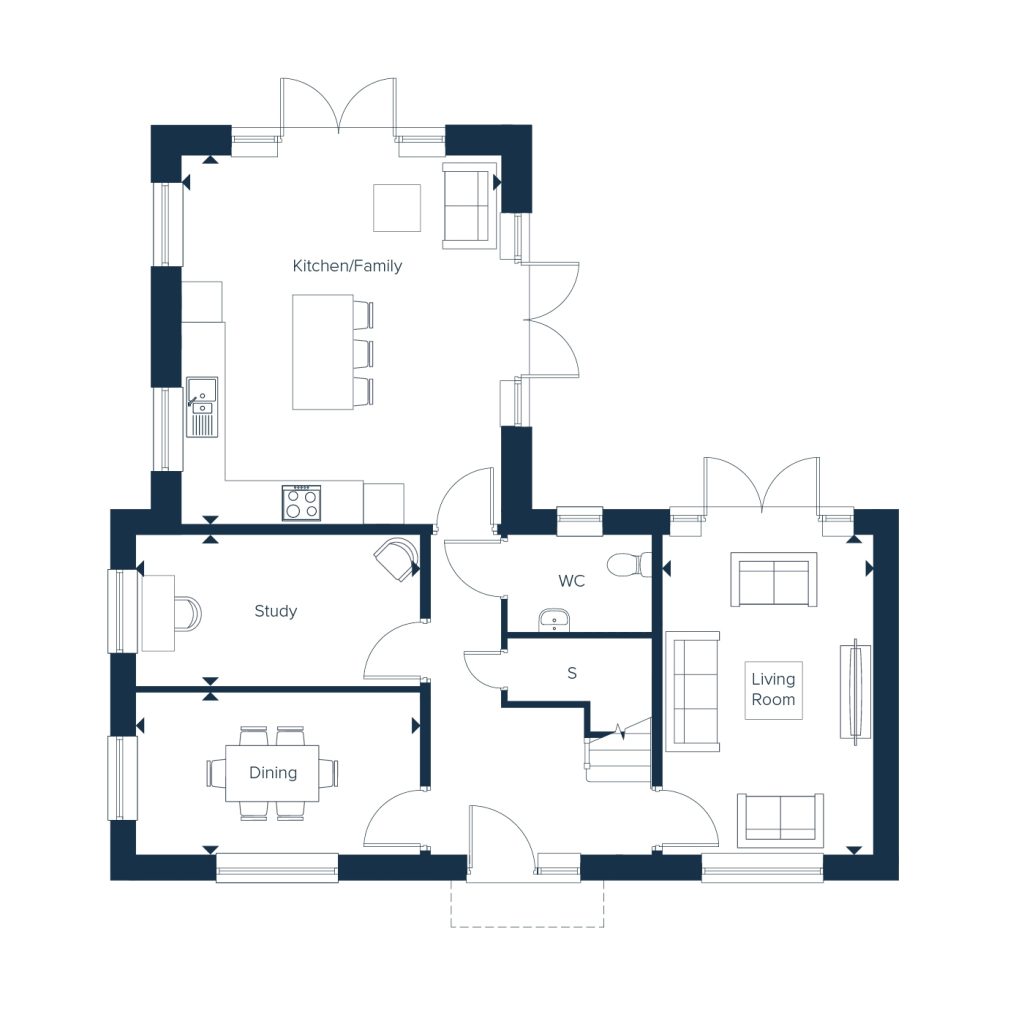 Floorplan for Plot 9 - The Nightingale