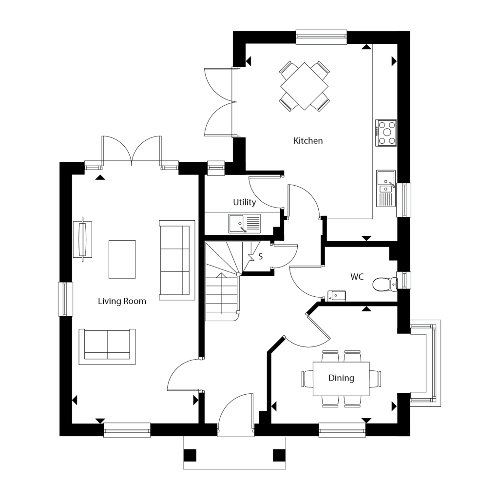 Floorplan for Plot 63 - The Oak