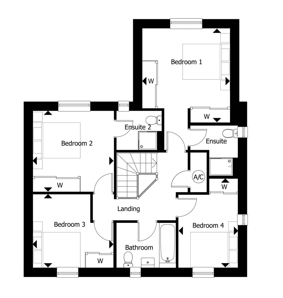 Floorplan for Plot 1 - The Oakwell