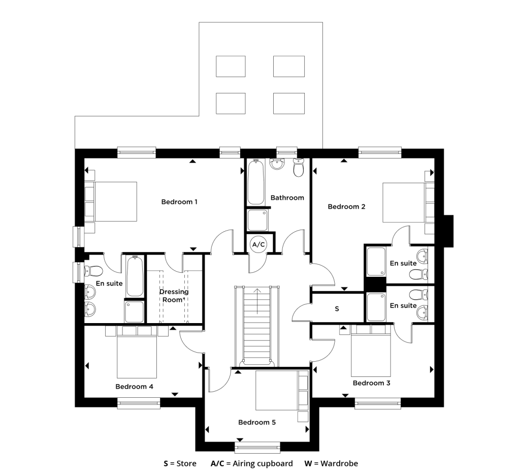 Floorplan for Plot 4 - The Redwood
