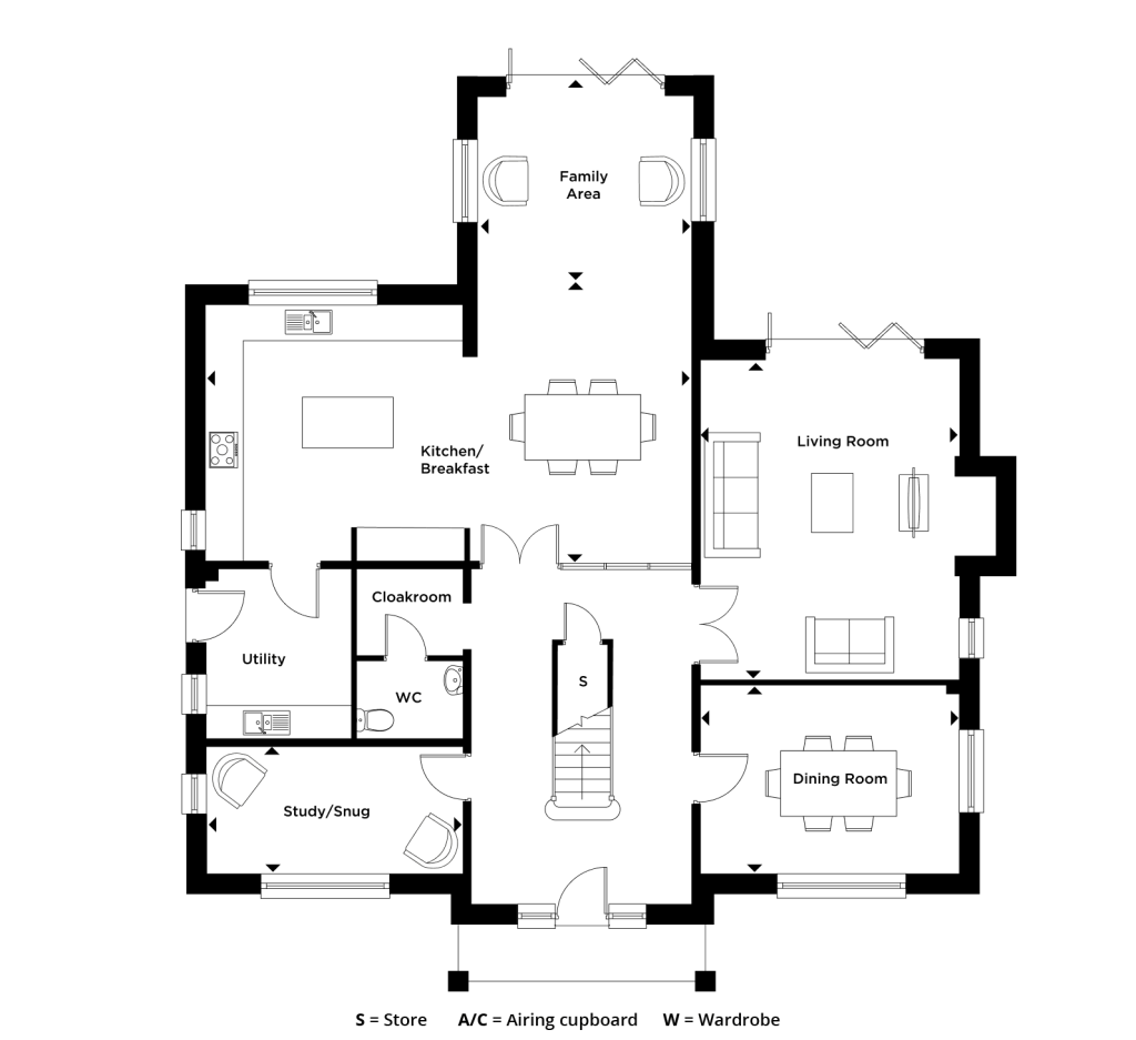 Floorplan for Plot 4 - The Redwood