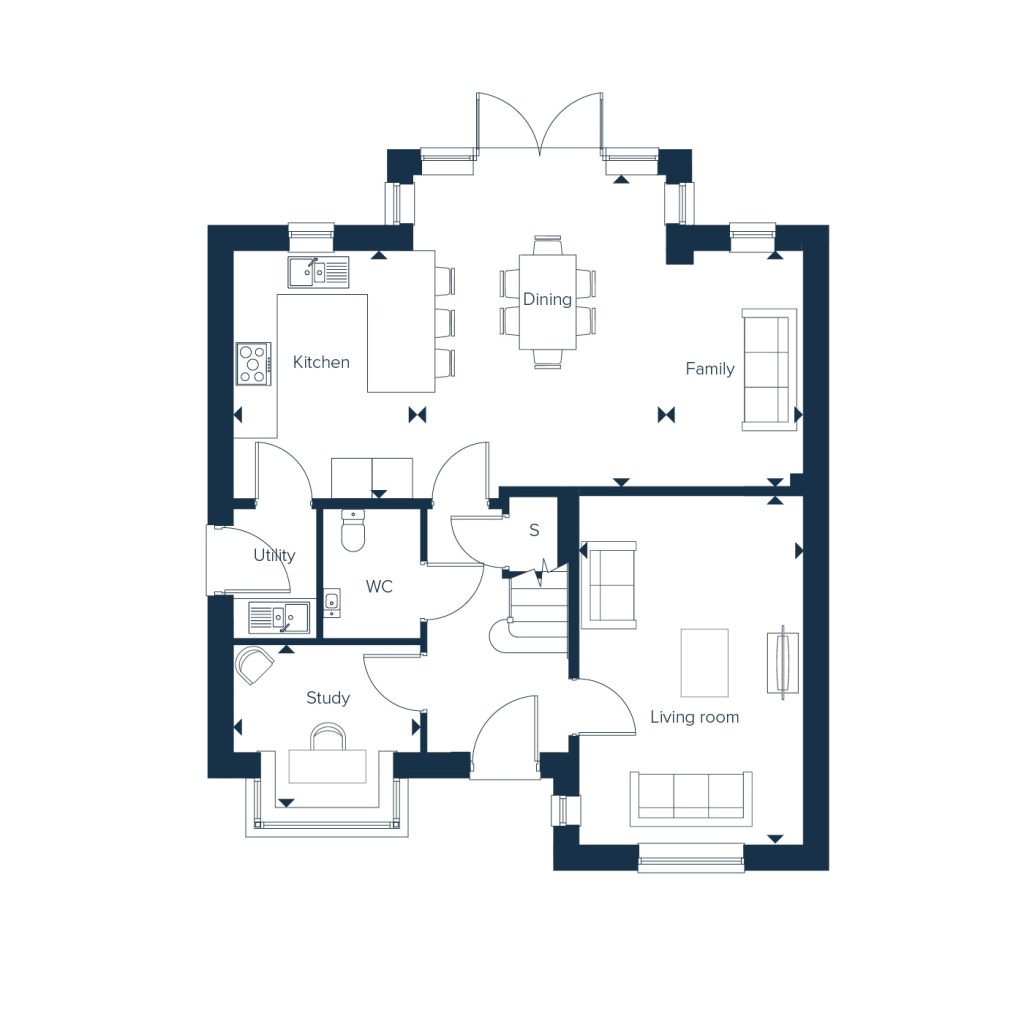 Floorplan for Plot 47 - The Roxley