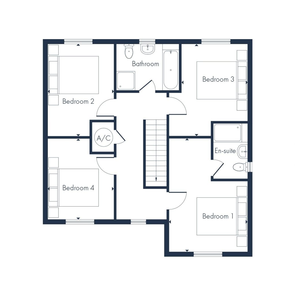 Floorplan for Plot 33 - The Salcey