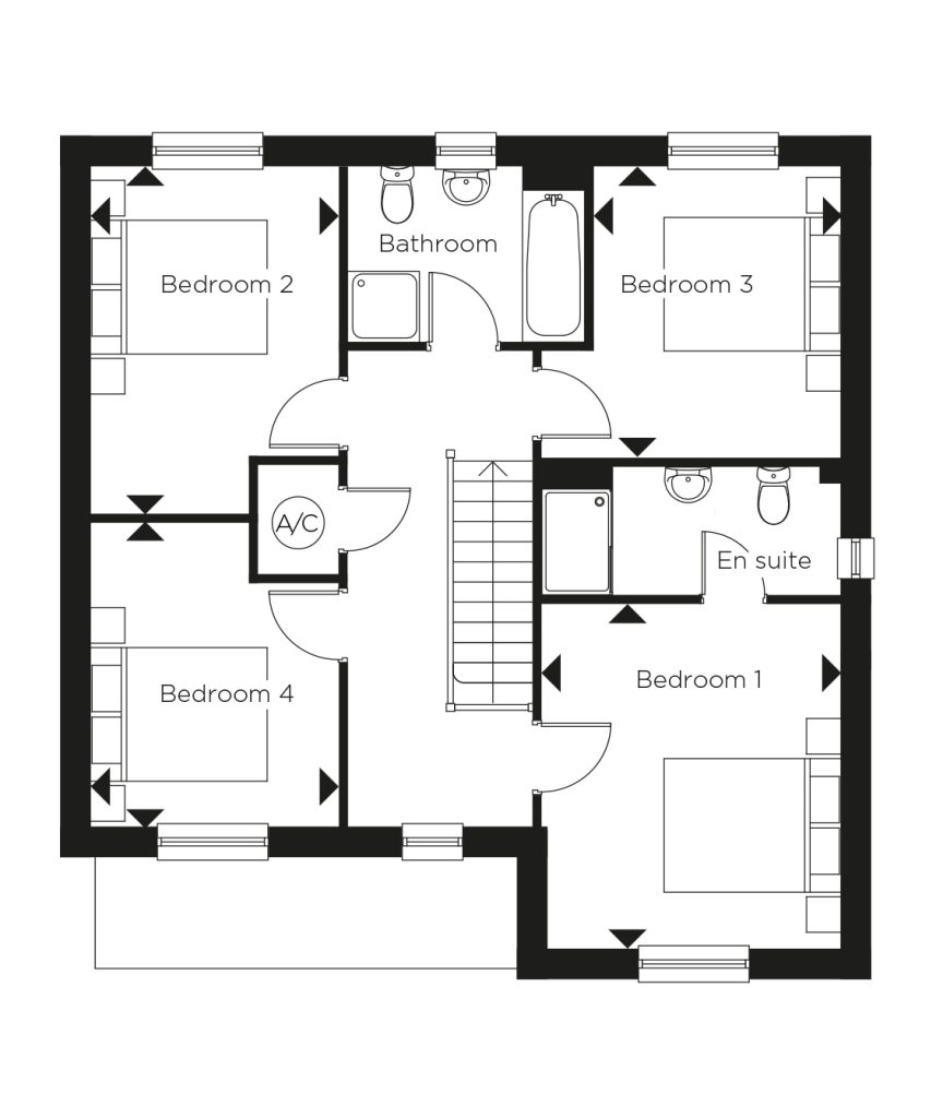 Floorplan for Plot 8 - The Salcey