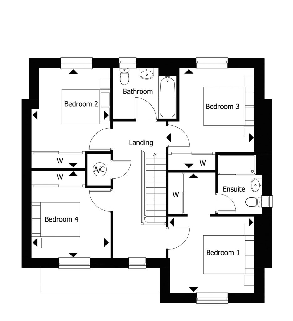 Floorplan for Plot 13 - The Salcey