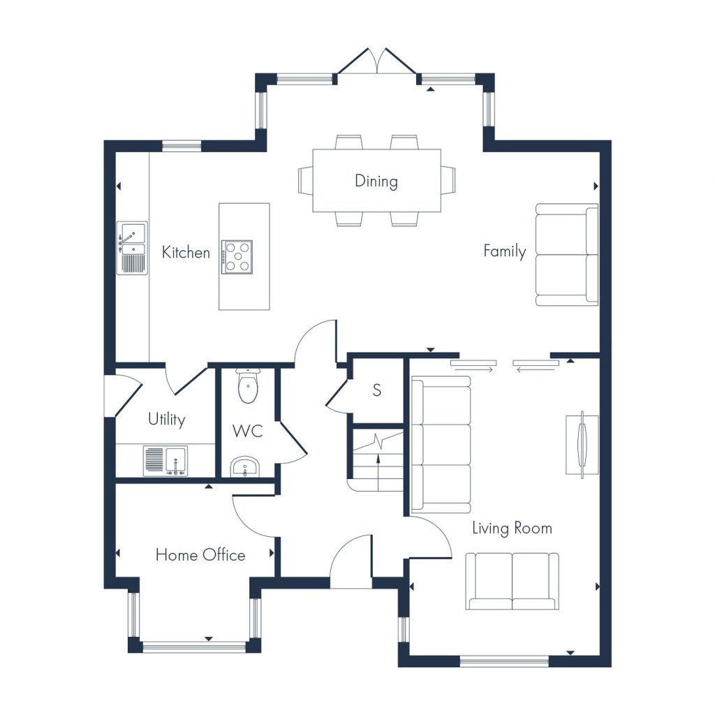 Floorplan for Plot 33 - The Salcey