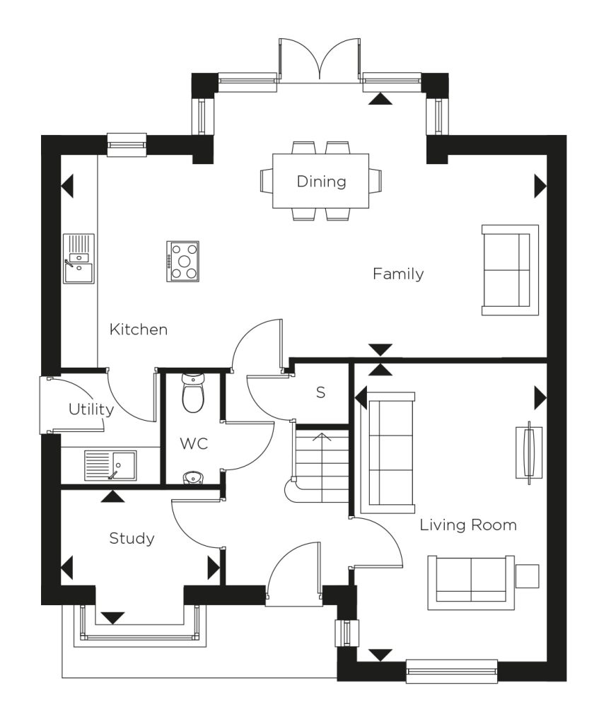 Floorplan for Plot 8 - The Salcey