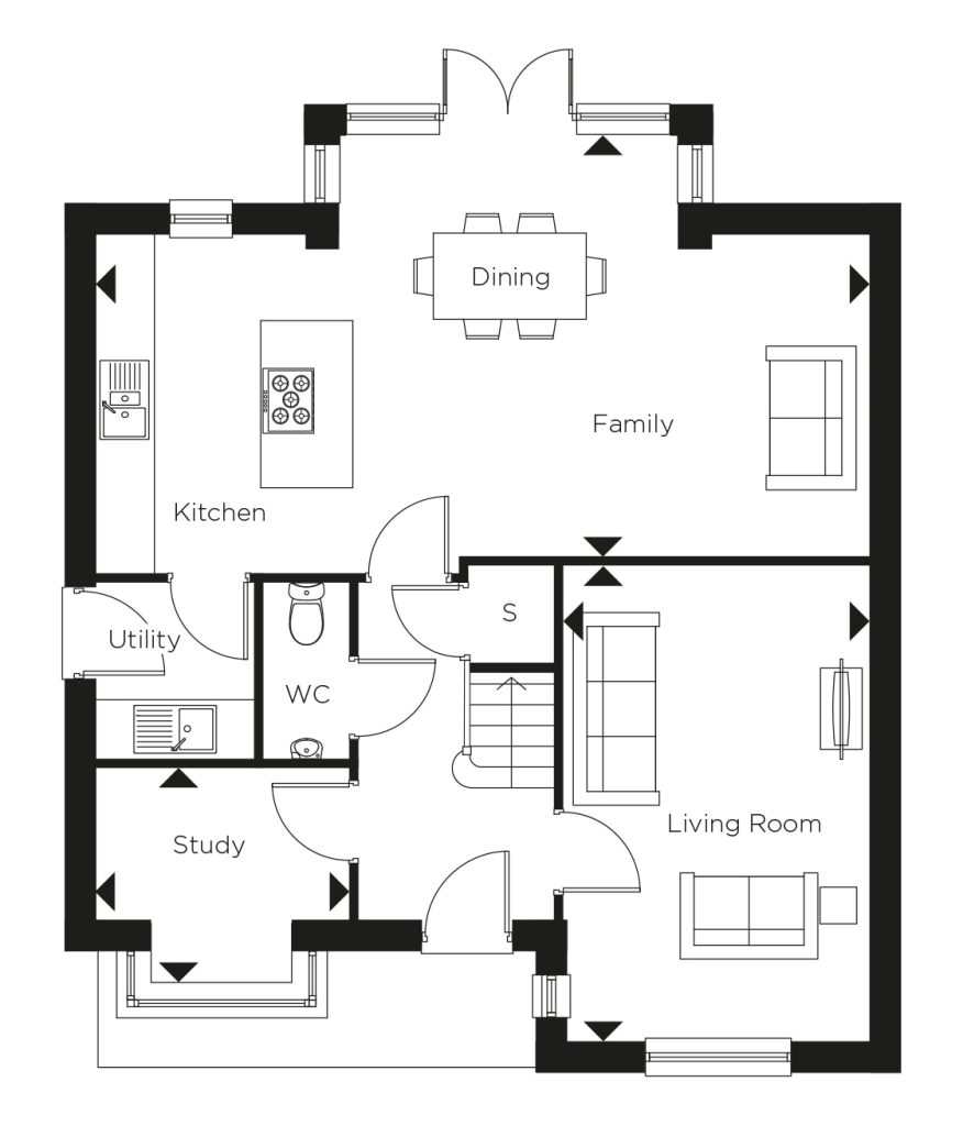 Floorplan for Plot 183 - The Salcey