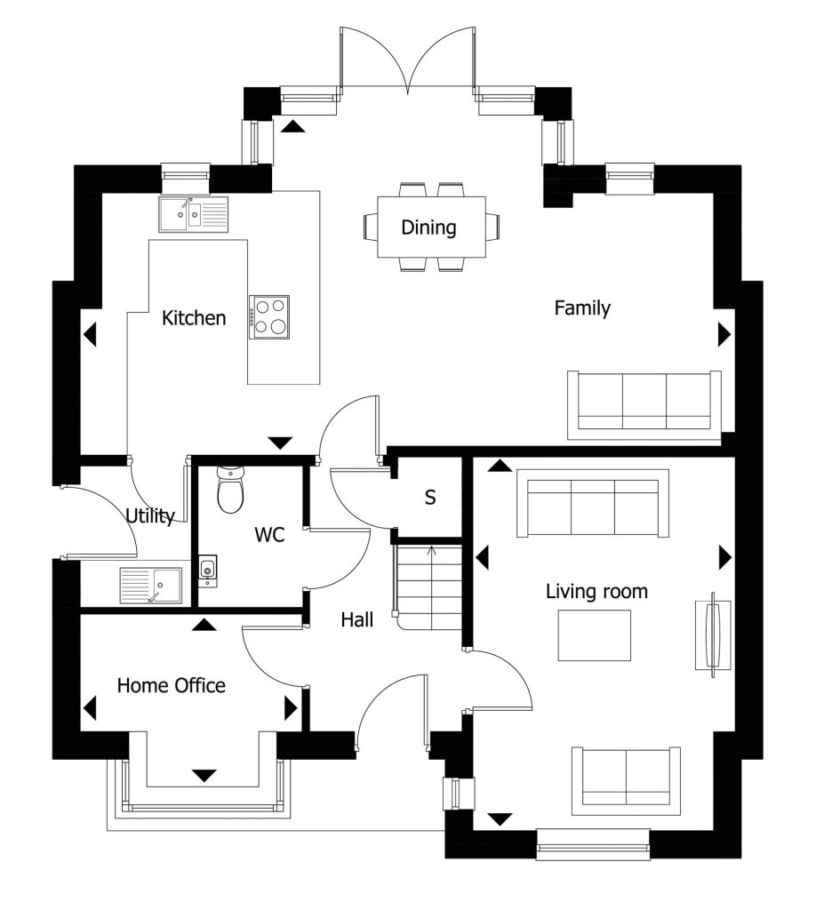 Floorplan for Plot 13 - The Salcey