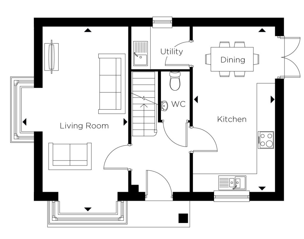Floorplan for Plot 32 - The Warwick